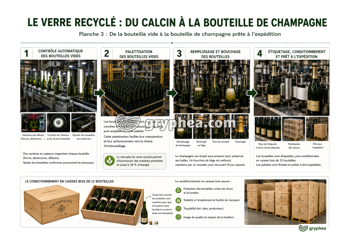 Le recyclage du verre - De la bouteille vide à l'expédition - gryphea.org